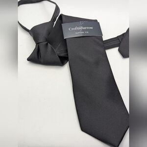 Croft & Barrow Classic Black Zipper Tie